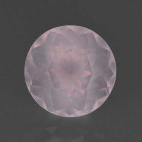 3.71 ct Pink Rose Quartz Gemstone, Rose Quartz Gem in Round Petal Cut Shape for Sale.