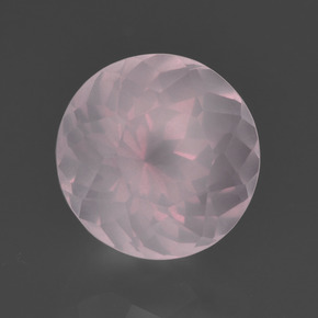 3.71 ct Pink Rose Quartz Stone, Natural Rose Quartz in Round Petal Cut Shape for Sale
