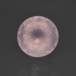 4.30 ct Pink Rose Quartz Gemstone, Rose Quartz Gem in Round Petal Cut Shape for Sale.