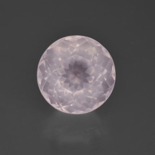 Rosado muy claro Cuarzo Rosa Gema - 4.9ct Corte de pétalo circular (ID: 414733)