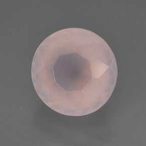 4.38 ct Pink Rose Quartz Gemstone, Rose Quartz Gem in Round Petal Cut Shape for Sale.