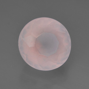 4.38 ct Pink Rose Quartz Stone, Natural Rose Quartz in Round Petal Cut Shape for Sale