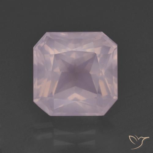6.06ct Natural Light Pink Rose Quartz, Emerald Cut, Transparent
