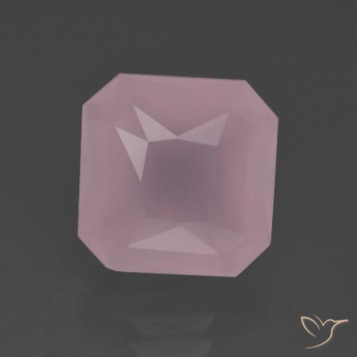 6.36ct Natural Medium Pink Rose Quartz, Emerald Cut, Transparent