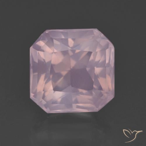 6.65ct Natural Light Pink Rose Quartz, Emerald Cut, Transparent