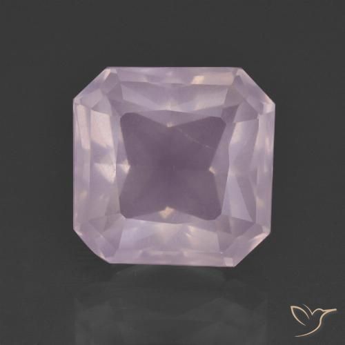 6.62ct Natural Light Pink Rose Quartz, Emerald Cut, Transparent