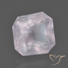 6.14 ct Pink Rose Quartz Stone, Natural Rose Quartz in Octagon / Scissor Cut Shape for Sale