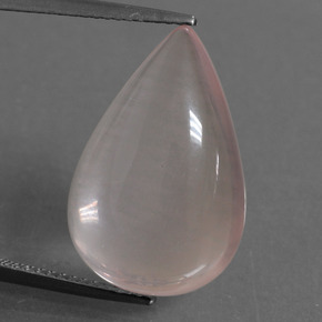 13.10 ct Pink Rose Quartz Gemstone, Rose Quartz Gem in Pear Cabochon Shape for Sale.