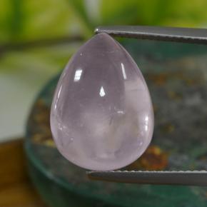 Светло-розовый Розовый Кварц Камень - 11.2ct Груша Кабошон (ID: 450861)