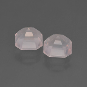 Rose Quartz Gemstones in 7.2 x 7.1 mm Size for Sale, Rose Quartz Stones in Light Peach Rose Color