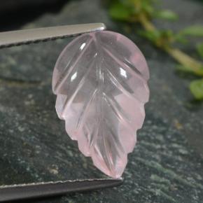 3ct Fantasy Carved Leaf Pink Rose Quartz for sale thumb image of 3ct Fantasy Carved Leaf Pink Rose Quartz (ID: 474476)