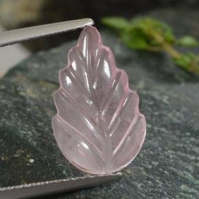 2.6ct Fantasy Carved Leaf Pink Rose Quartz for sale thumb image of 2.6ct Fantasy Carved Leaf Pink Rose Quartz (ID: 474478)