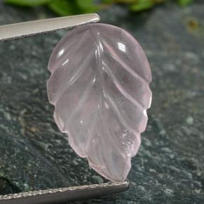 2.3ct Fantasy Carved Leaf Pink Rose Quartz for sale thumb image of 2.3ct Fantasy Carved Leaf Pink Rose Quartz (ID: 474480)