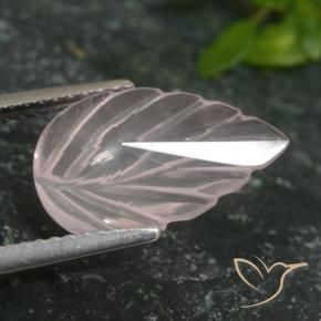 Rose Quartz Gemstone in 14.7 x 9 mm Size for Sale, Rose Quartz Stone in Flamingo Pink Color