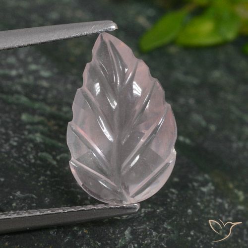2.33ct Natural Flamingo Pink Rose Quartz, Flower Cut, Transparent