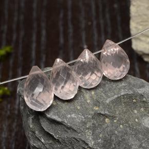 2.3ct Briolette with Hole Pink Rose Quartz Gem for sale 2.3ct Briolette with Hole Pink Rose Quartz Gem (ID: 484585)