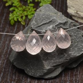 3.9ct Briolette with Hole Pink Rose Quartz Gem for sale 3.9ct Briolette with Hole Pink Rose Quartz Gem (ID: 484586)