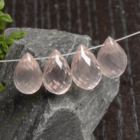 3.3ct Briolette with Hole Pink Rose Quartz Gem for sale 3.3ct Briolette with Hole Pink Rose Quartz Gem (ID: 484590)