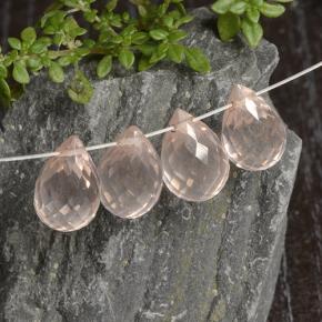 3.1ct Briolette with Hole Pink Rose Quartz Gem for sale 3.1ct Briolette with Hole Pink Rose Quartz Gem (ID: 484591)