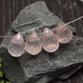 3.4ct Briolette with Hole Pink Rose Quartz for sale thumb image of 3.4ct Briolette with Hole Pink Rose Quartz (ID: 484592)