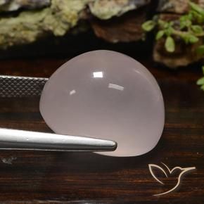 Rose Quartz Gemstone in 19 x 16.2 mm Size for Sale, Rose Quartz Stone in Light Pink Color