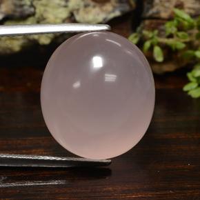 Rosado claro Cuarzo Rosa Gema - 30.6ct Cabujón Óvalo (ID: 484933)