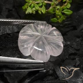 Rose Quartz Gemstone in 16 x 16 mm (calibrated) Size for Sale, Rose Quartz Stone in White Color