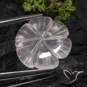 Rose Quartz Gemstone in 18.3 x 18.2 mm Size for Sale, Rose Quartz Stone in Flamingo Pink Color