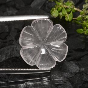 Белый Розовый Кварц Камень - 4.9ct Фигурка Цветок (ID: 485180)