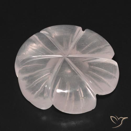 Rose Quartz Gemstone in 19.4 x 19.2 mm Size for Sale, Rose Quartz Stone in Flamingo Pink Color