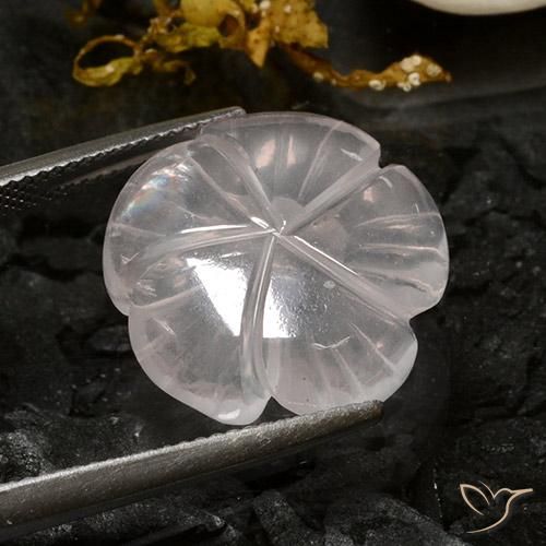 Rose Quartz Gemstone in 17.8 x 17.6 mm Size for Sale, Rose Quartz Stone in White Color