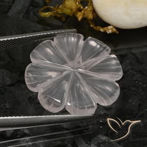 Rose Quartz Gemstone in 21.8 x 21.6 mm Size for Sale, Rose Quartz Stone in White Color