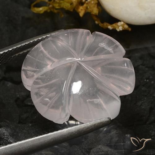 Rose Quartz Gemstone in 19.8 x 19.8 mm Size for Sale, Rose Quartz Stone in White Color