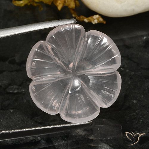 9.72 ct Carved Rose Quartz, 18.3 x 18.1 mm From Brazil, Photo A