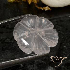 Rose Quartz Gemstone in 18.3 x 18.1 mm Size for Sale, Rose Quartz Stone in White Color