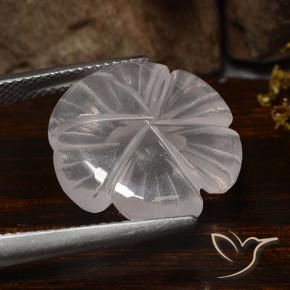 Rose Quartz Gemstone in 17.3 x 17.2 mm Size for Sale, Rose Quartz Stone in White Color