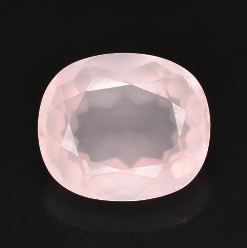 Light Coral Pink Rose Quartz Gem - 8.4ct Cushion-Cut (ID: 499513)