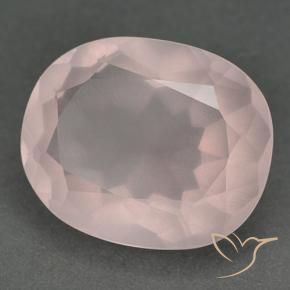 14.00 ct Pink Rose Quartz Stone, Natural Rose Quartz in Oval Facet Shape for Sale