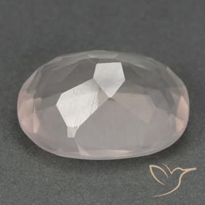 Rose Quartz Gemstone in 14 x 11 mm Size for Sale, Rose Quartz Stone in Medium-Light Pink Color