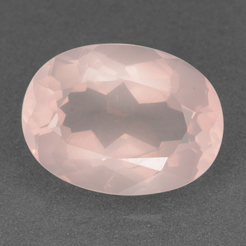 Light Pink Rose Quartz Gem - 7.3ct Oval Facet (ID: 499935)