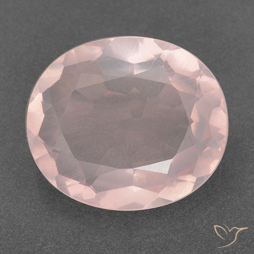 13,18 ct ovaler rosa Rosenquarz aus Südafrika, Größe 17,5 x 15mm, natürlicher Edelstein, Transparent Reinheit, 1 Stück ovaler Rosenquarz, Mohs-Härte von 7 Geeignet für den täglichen Gebrauch im Schmuck , Photo A