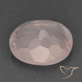 Rose Quartz Gemstone in 17.5 x 15 mm Size for Sale, Rose Quartz Stone in Rose Pink Color