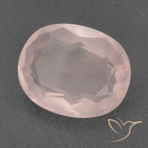 11.99 ct Pink Rose Quartz Stone, Natural Rose Quartz in Oval Facet Shape for Sale