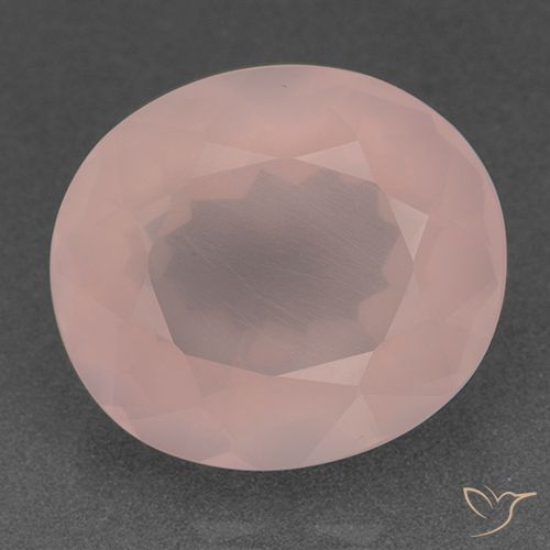 22.09 ct Oval Cut Rose Quartz, 19.3 x 16.9 mm From South Africa, Photo A