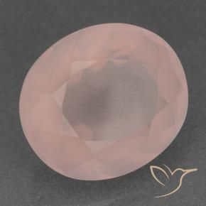 22.09 ct Pink Rose Quartz Stone, Natural Rose Quartz in Oval Facet Shape for Sale