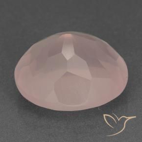 Rose Quartz Gemstone in 19.3 x 16.9 mm Size for Sale, Rose Quartz Stone in Blush Pink Color