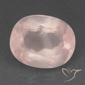15.81 ct Pink Rose Quartz Stone, Natural Rose Quartz in Oval Facet Shape for Sale