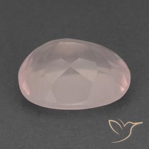 Rose Quartz Gemstone in 18.3 x 14.6 mm Size for Sale, Rose Quartz Stone in Light Pink Color
