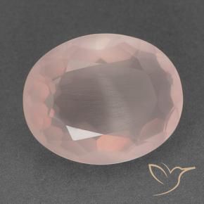 18.51 ct Pink Rose Quartz Stone, Natural Rose Quartz in Oval Facet Shape for Sale