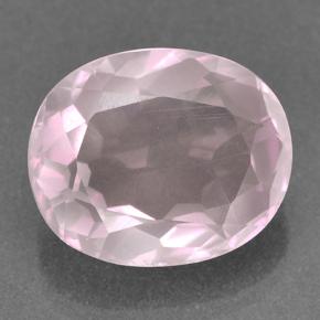 Светло-розовый Розовый Кварц Камень - 6.2ct Фасетный Овал (ID: 500165)